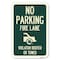 Signmission No Parking Fire Lane With Graphic Viol Heavy-Gauge Aluminum Sign, 12" x 18", A-1218-23737 A-1218-23737 - alternate 1